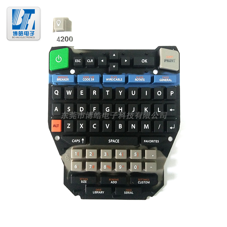 廠家定制手持標(biāo)簽機(jī) 便攜式打印機(jī)硅膠按鍵開模定制